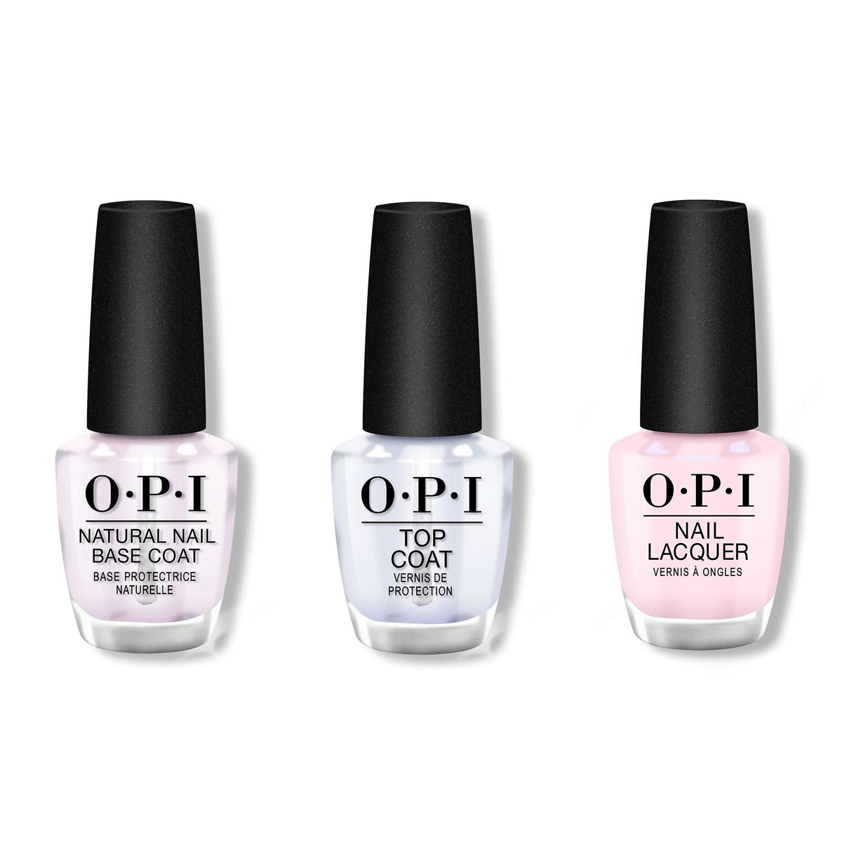 OPI - Nail Lacquer Combo - Base, Top & Baby, Pink Again - Professional Care