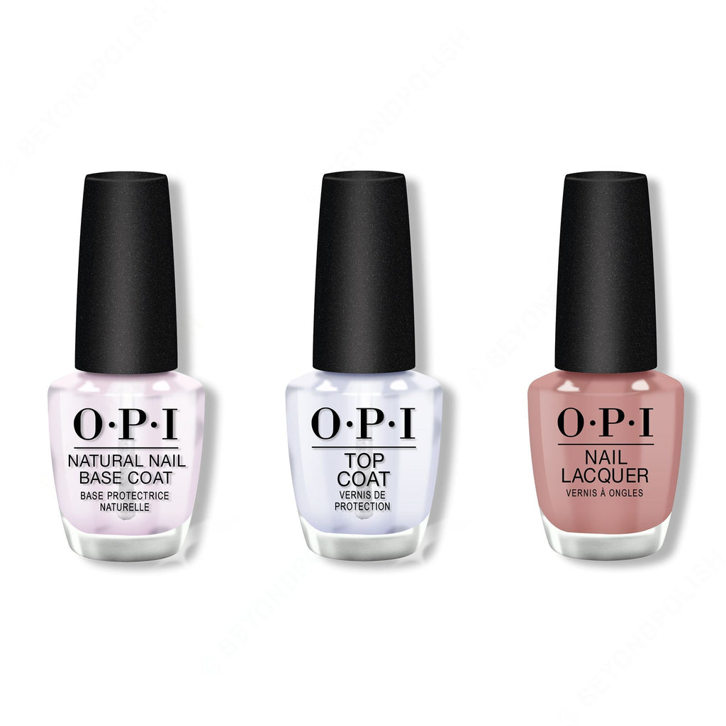 OPI - Nail Lacquer Combo - Base, Top & Barefoot in Barcelona 0.5 oz - Professional Care