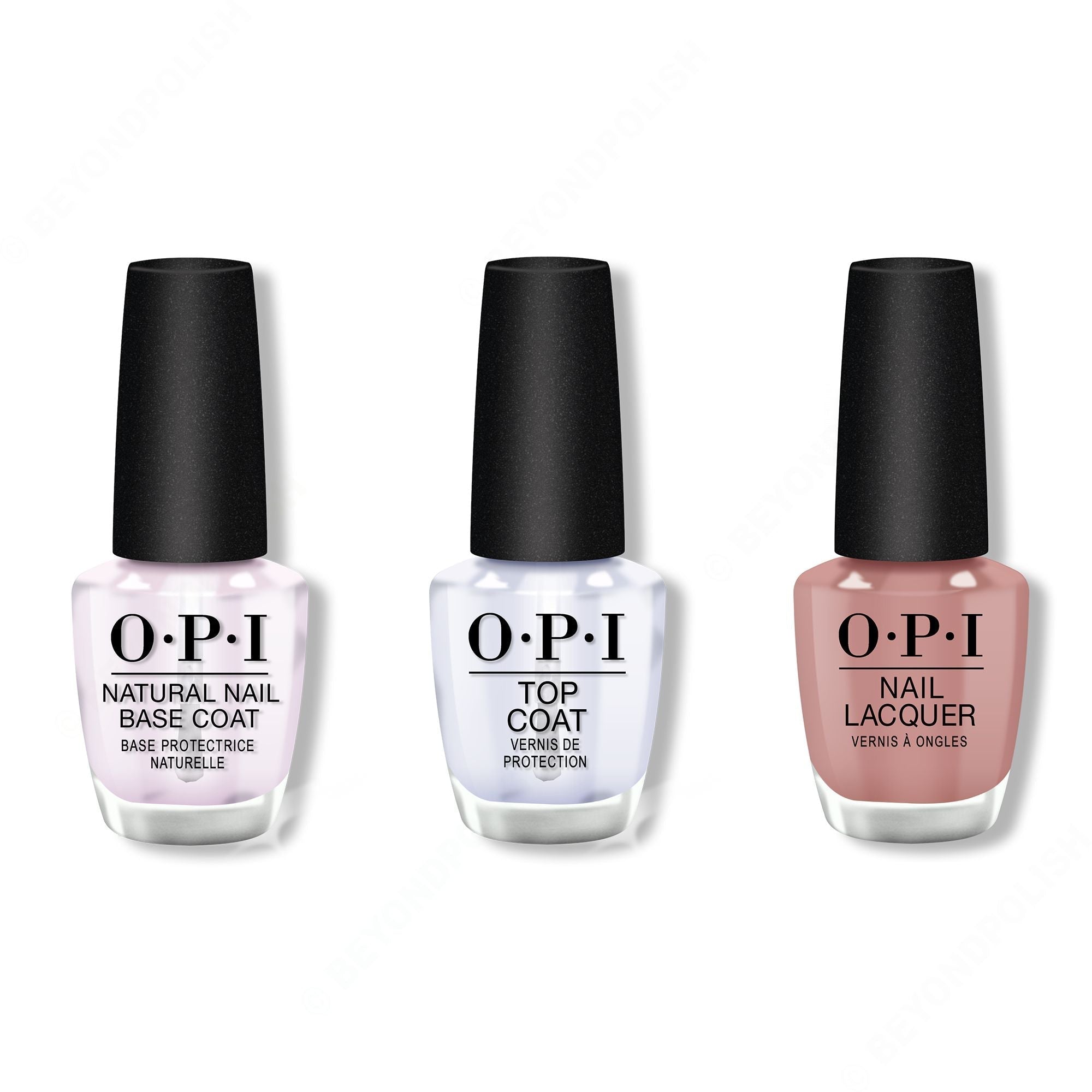 OPI - Nail Lacquer Combo - Base, Top & Barefoot in Barcelona 0.5 oz - Professional Care