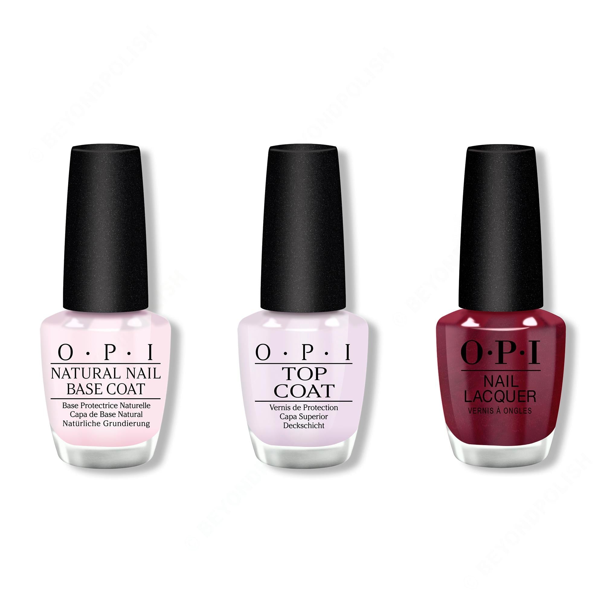 OPI - Nail Lacquer Combo - Base, Top & Big Sagittarius Energy - Professional Care