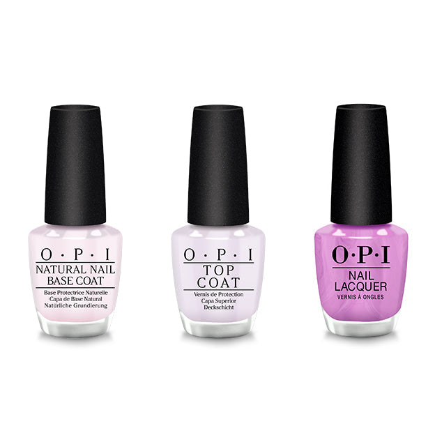 OPI - Nail Lacquer Combo - Base, Top & Bikini Boardroom - Professional Care