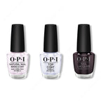 OPI - Nail Lacquer Combo - Base, Top & Black Cherry Chutney 0.5 oz