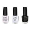 OPI - Nail Lacquer Combo - Base, Top & Black Onyx 0.5 oz - Professional Care