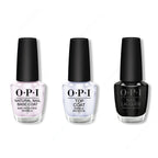 OPI - Nail Lacquer Combo - Base, Top & Black Onyx 0.5 oz - Professional Care