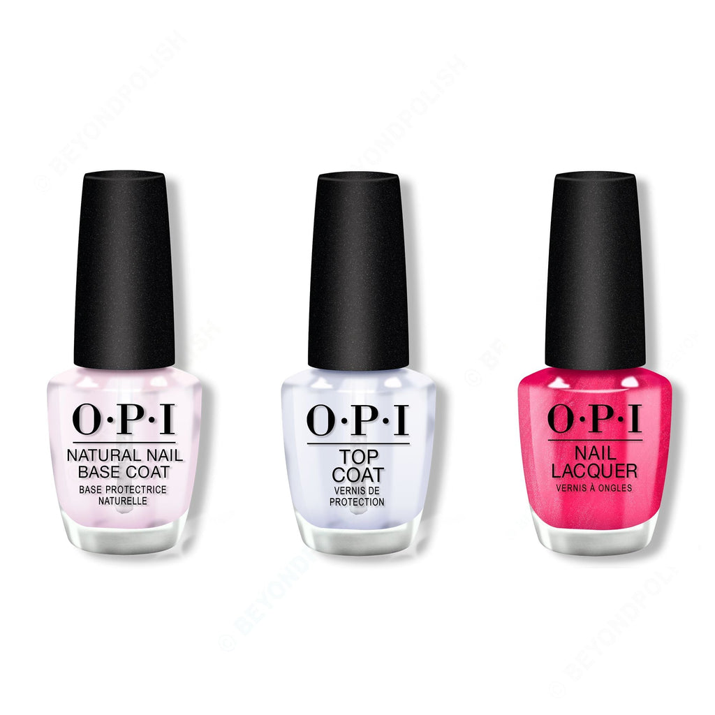 OPI - Nail Lacquer Combo - Base, Top & Blame the Mistletoe - Professional Care