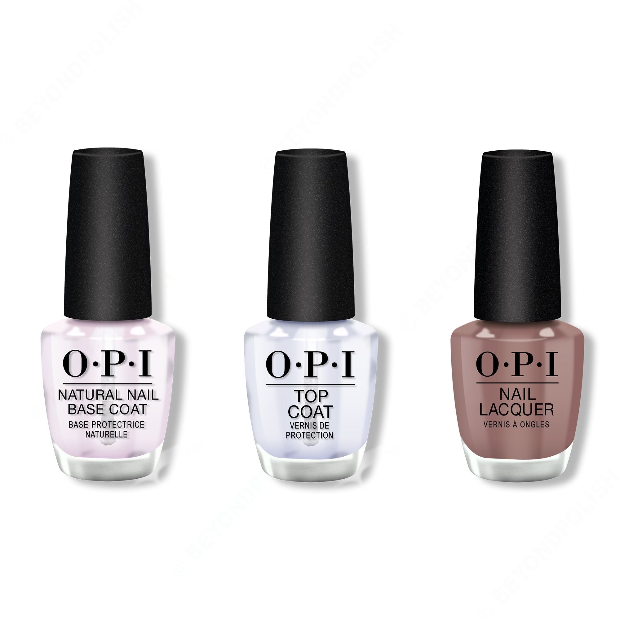 OPI - Nail Lacquer Combo - Base, Top & Bonfire Serenade - Professional Care