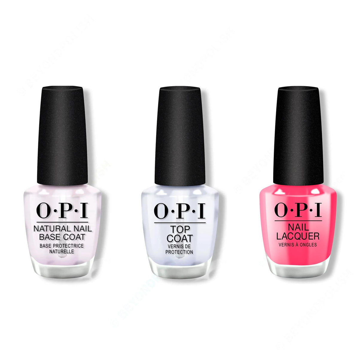 OPI - Nail Lacquer Combo - Base, Top & Bright Where I Belong! - Professional Care