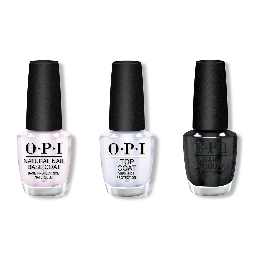 OPI - Nail Lacquer Combo - Base, Top & Cave The Way - Professional Care