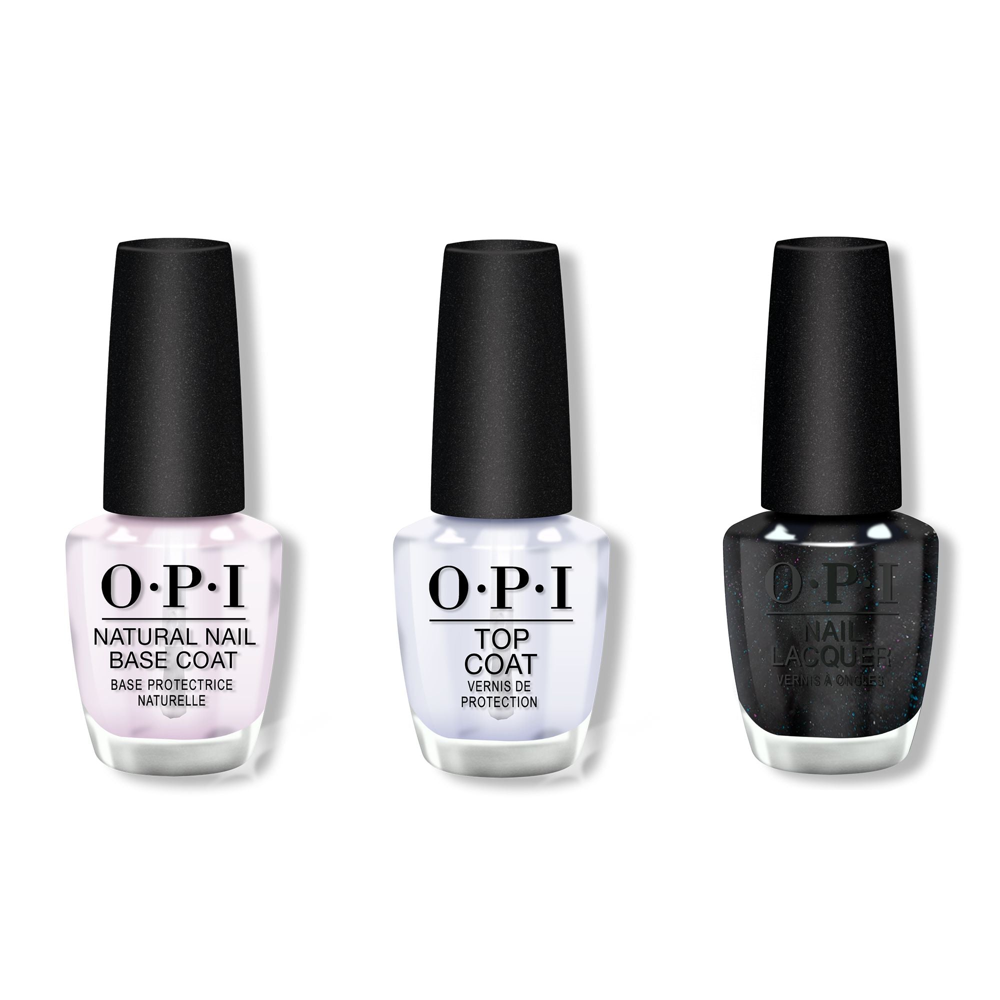 OPI - Nail Lacquer Combo - Base, Top & Cave The Way - Professional Care