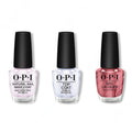 OPI - Nail Lacquer Combo - Base, Top & Chicago Champagne Toast 0.5 oz - Professional Care