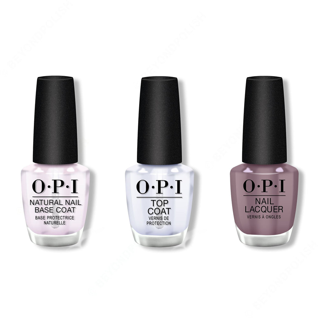 OPI - Nail Lacquer Combo - Base, Top & Claydreaming - Professional Care