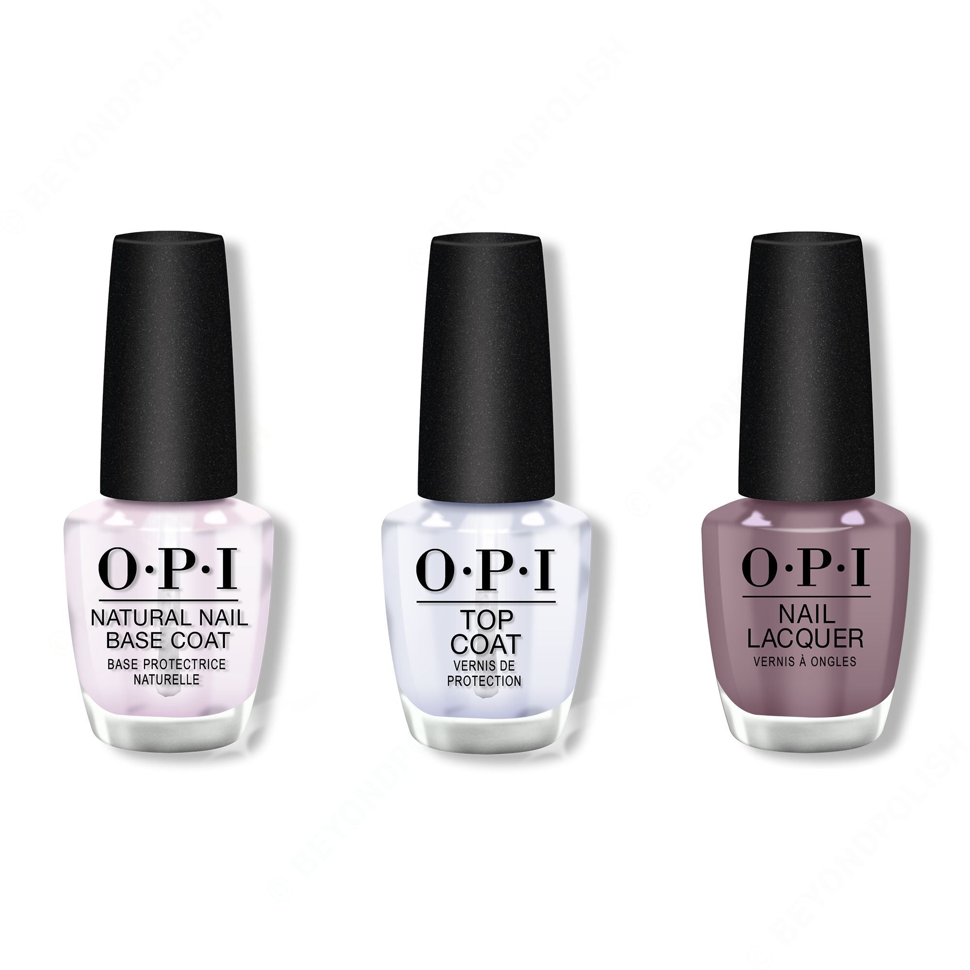 OPI - Nail Lacquer Combo - Base, Top & Claydreaming - Professional Care