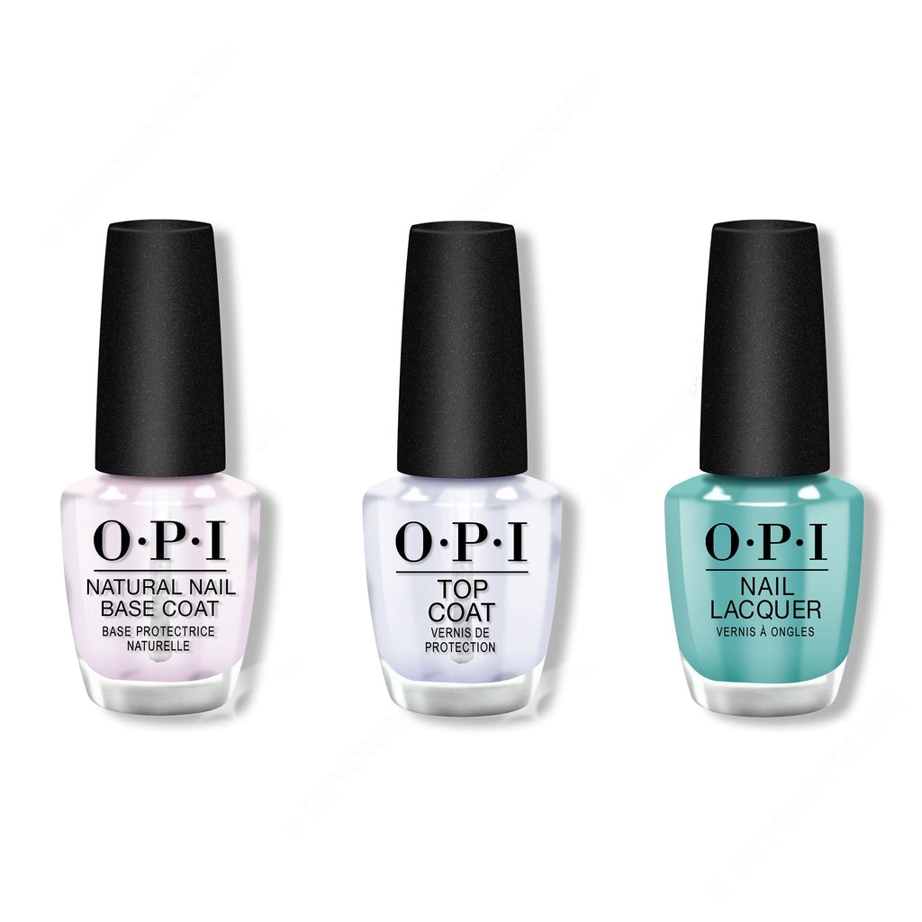 OPI - Nail Lacquer Combo - Base, Top & Closer Than You Might Belem 0.5 oz - Professional Care