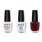 OPI - Nail Lacquer Combo - Base, Top & Complimentary Wine 0.5 oz - Professional Care
