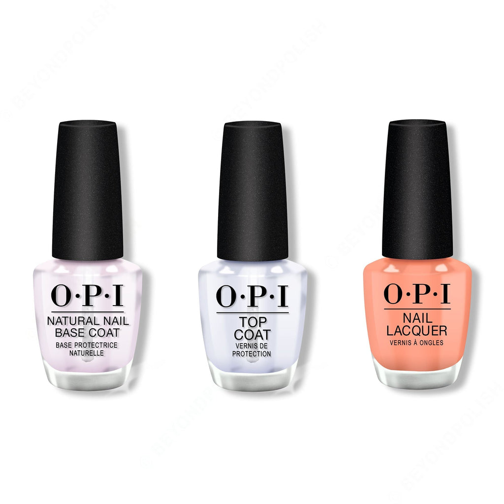 OPI - Nail Lacquer Combo - Base, Top & Coral-ing Your Spirit Animal 0.5 oz - Professional Care