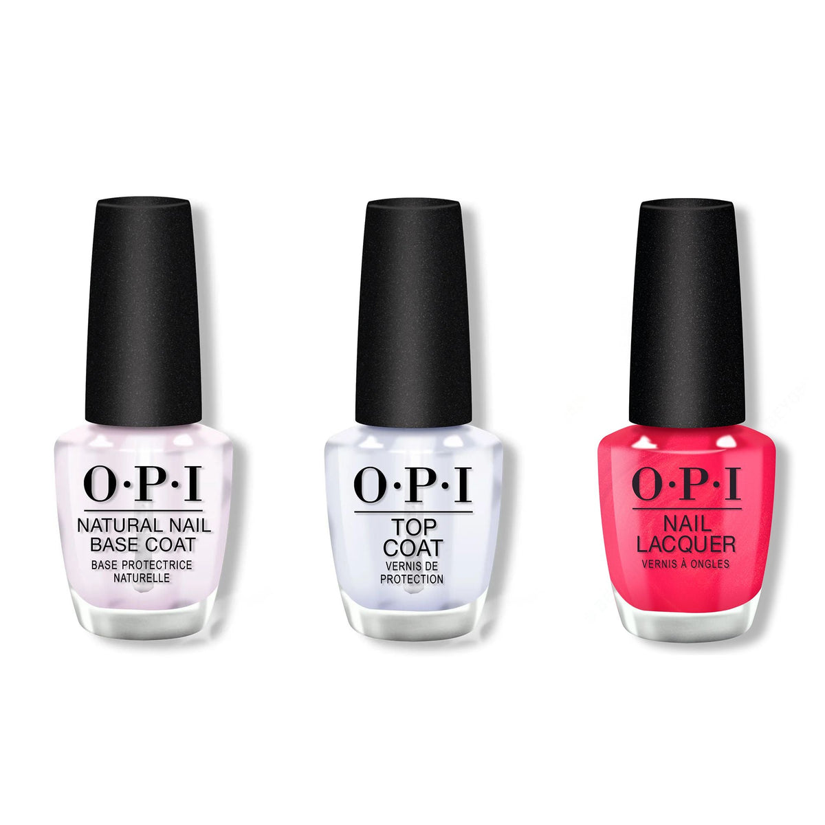 OPI - Nail Lacquer Combo - Base, Top & Cyber Cherry on Top