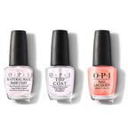 OPI - Nail Lacquer Combo - Base, Top & Data Peach - Professional Care