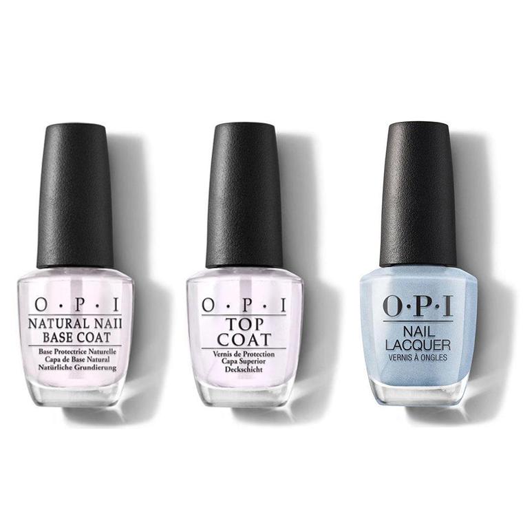 OPI - Nail Lacquer Combo - Base, Top & Did You See Those Mussels 0.5 oz - Professional Care