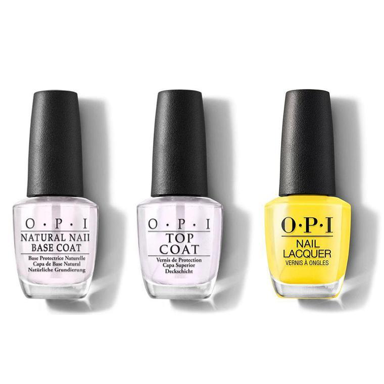OPI - Nail Lacquer Combo - Base, Top & Exotic Birds Do Not Tweet 0.5 oz