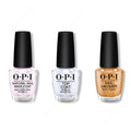 OPI - Nail Lacquer Combo - Base, Top & Five Golden Flings - Professional Care
