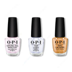 OPI - Nail Lacquer Combo - Base, Top & Five Golden Flings - Professional Care