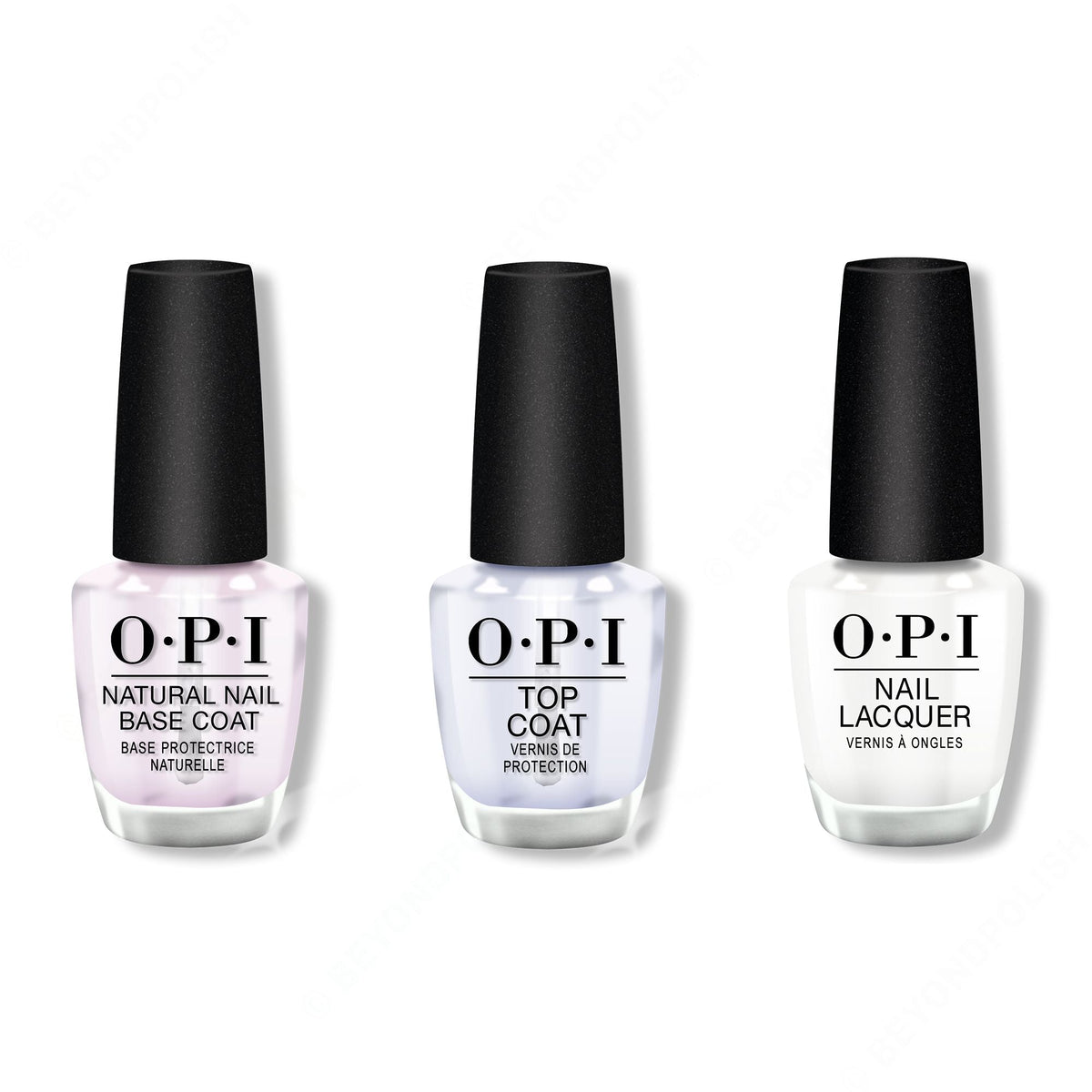 OPI - Nail Lacquer Combo - Base, Top & Funny Bunny 0.5 oz - Professional Care