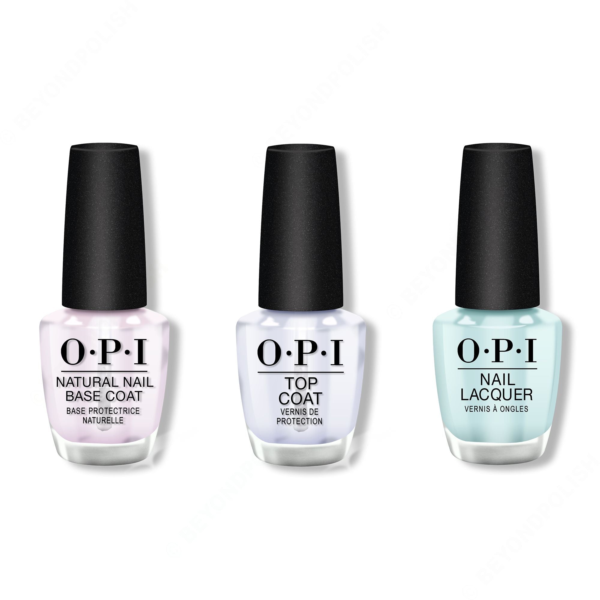 OPI - Nail Lacquer Combo - Base, Top & Gelato on My Mind 0.5 oz - Professional Care