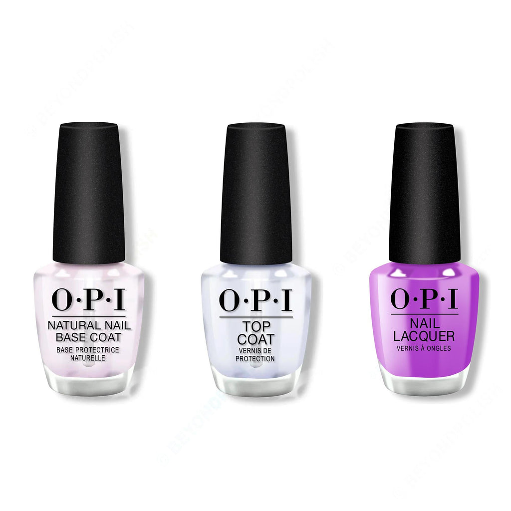 OPI - Nail Lacquer Combo - Base, Top & Glowin' on Vacay - Professional Care
