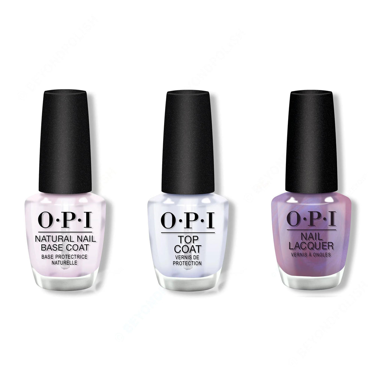 OPI - Nail Lacquer Combo - Base, Top & Grape Escape - Professional Care