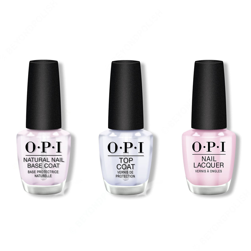 OPI - Nail Lacquer Combo - Base, Top & Hollywood & Vibe - Professional Care