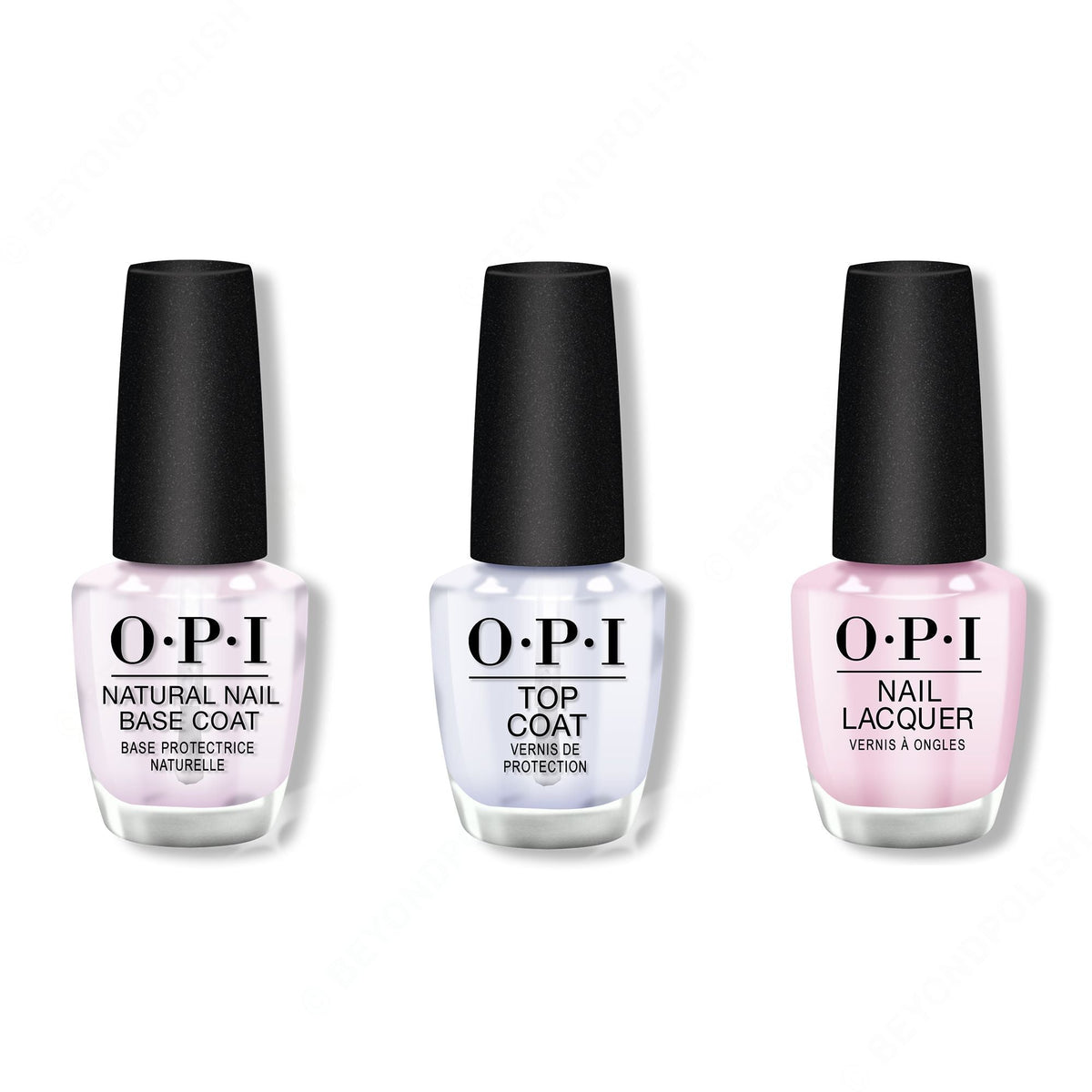 OPI - Nail Lacquer Combo - Base, Top & Hollywood & Vibe - Professional Care