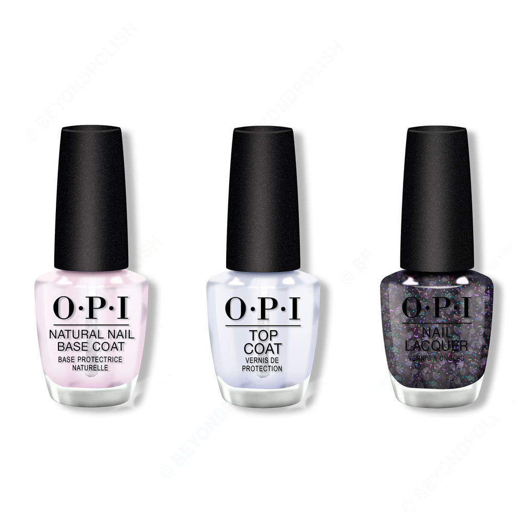 OPI - Nail Lacquer Combo - Base, Top & Hot & Coaled - Professional Care