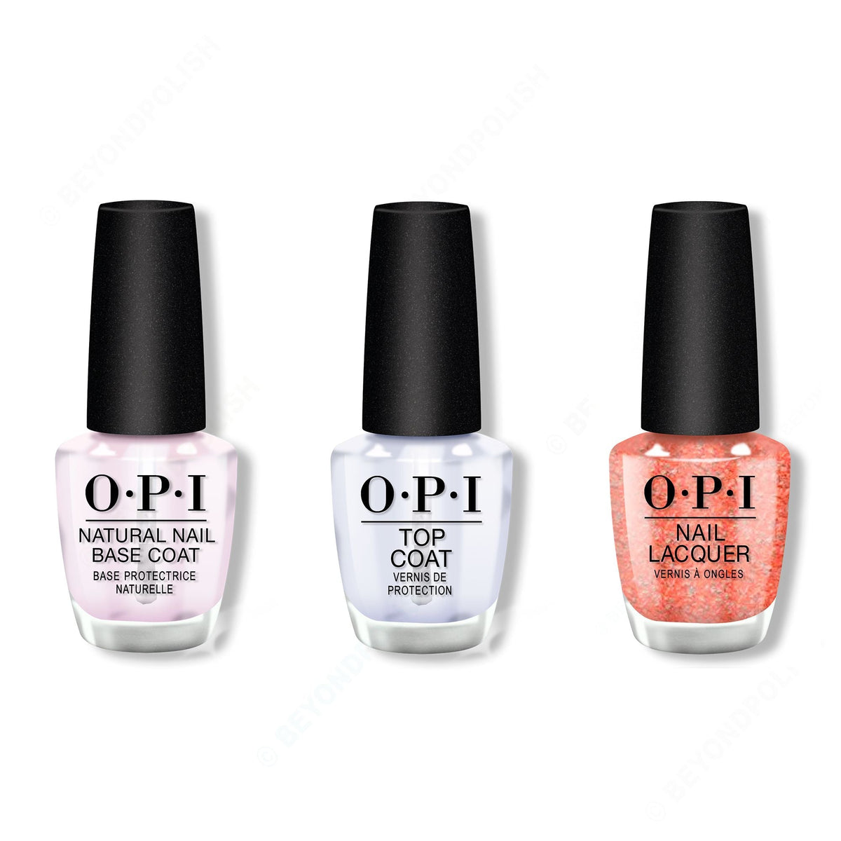 OPI - Nail Lacquer Combo - Base, Top & It's a Wonderful Spice - Professional Care