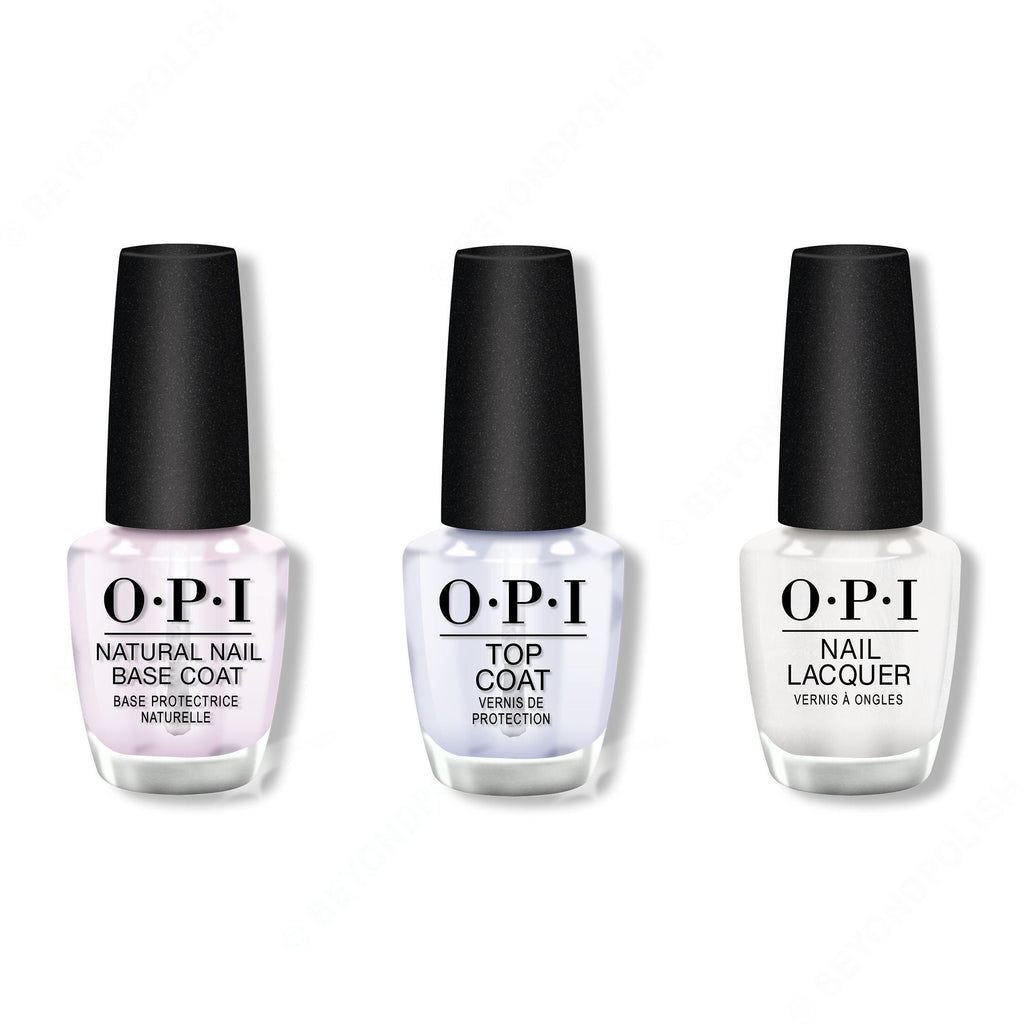 OPI - Nail Lacquer Combo - Base, Top & Kyoto Pearl 0.5 oz - Professional Care