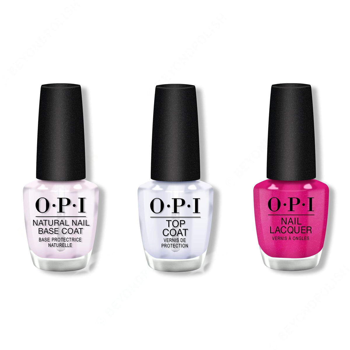 OPI - Nail Lacquer Combo - Base, Top & La Paz-itively Hot 0.5 oz - Professional Care