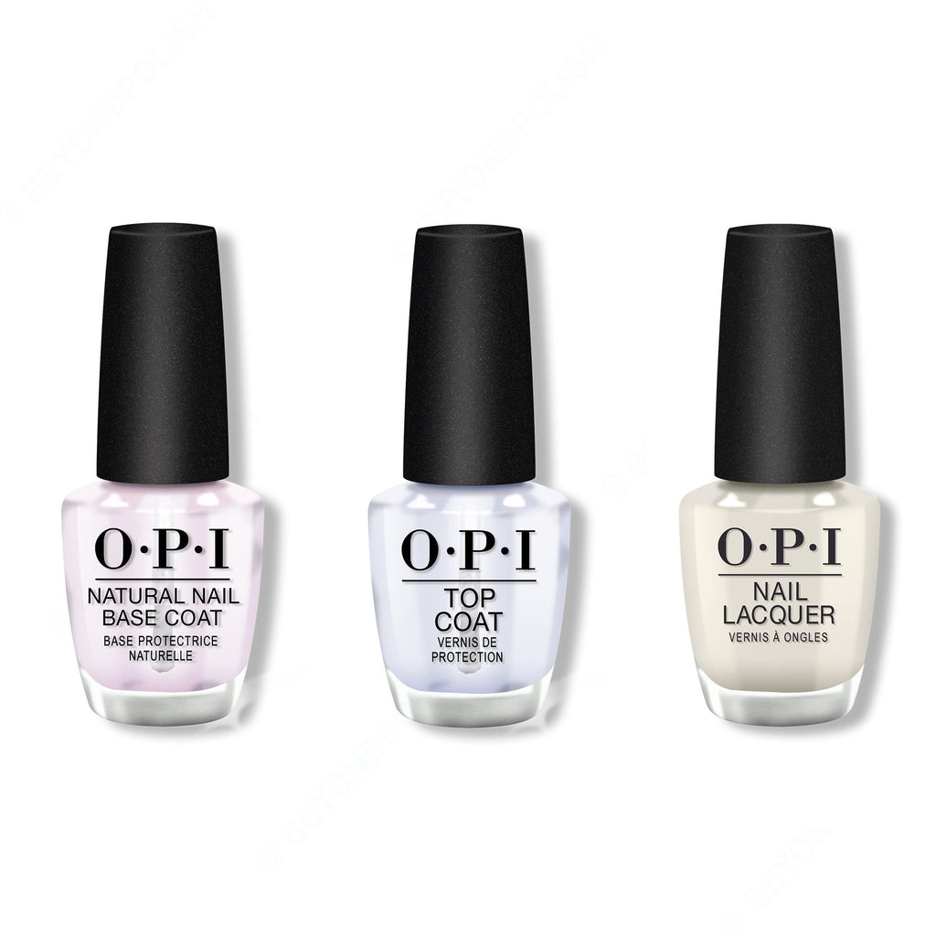 OPI - Nail Lacquer Combo - Base, Top & Let Me Bayou a Drink 0.5 oz - Professional Care