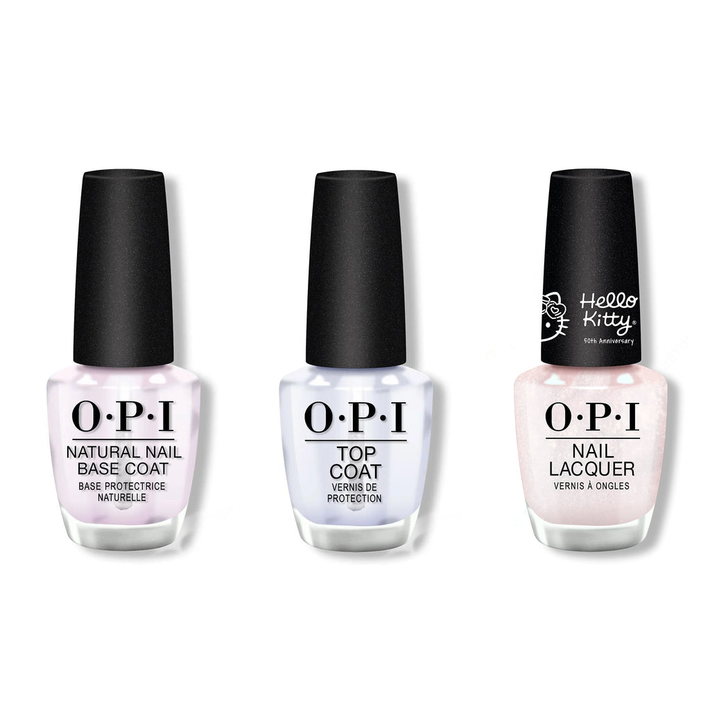 OPI - Nail Lacquer Combo - Base, Top & Let's Be Friends Forever - Professional Care