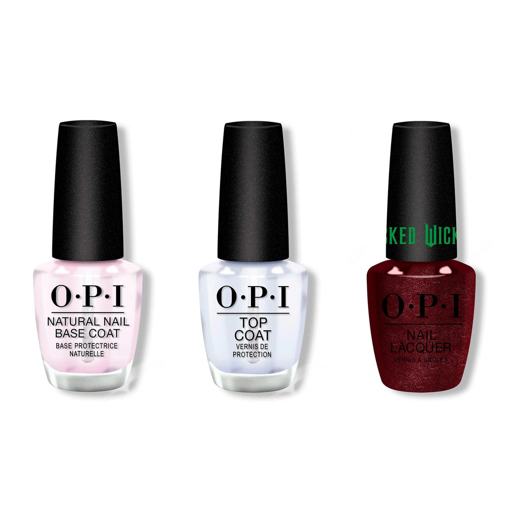 OPI - Nail Lacquer Combo - Base, Top & Let's Rejoicify - Professional Care