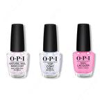 OPI - Nail Lacquer Combo - Base, Top & Lucky Lucky Lavender 0.5 oz - Professional Care