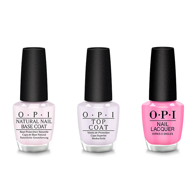 OPI - Nail Lacquer Combo - Base, Top & Makeout-side - Professional Care