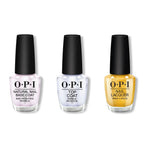OPI - Nail Lacquer Combo - Base, Top & Metallic Rewind - Professional Care