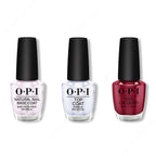 OPI - Nail Lacquer Combo - Base, Top & Miami Beet 0.5 oz - Professional Care