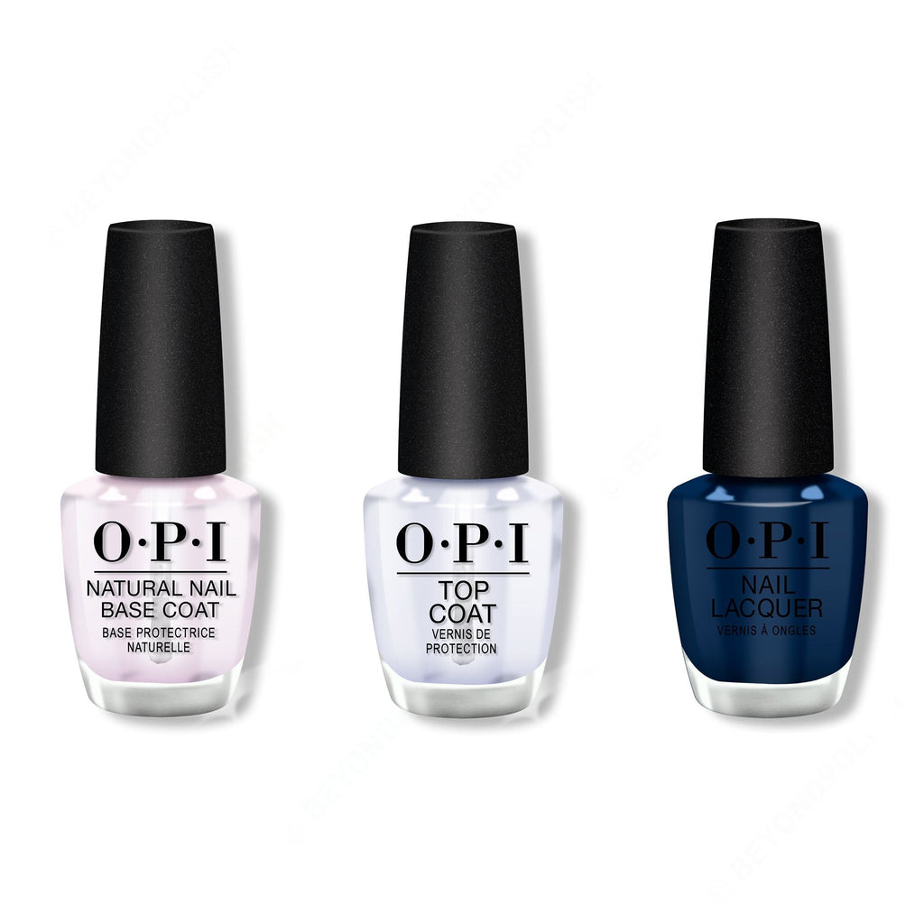 OPI - Nail Lacquer Combo - Base, Top & Midnight Mantra - Professional Care