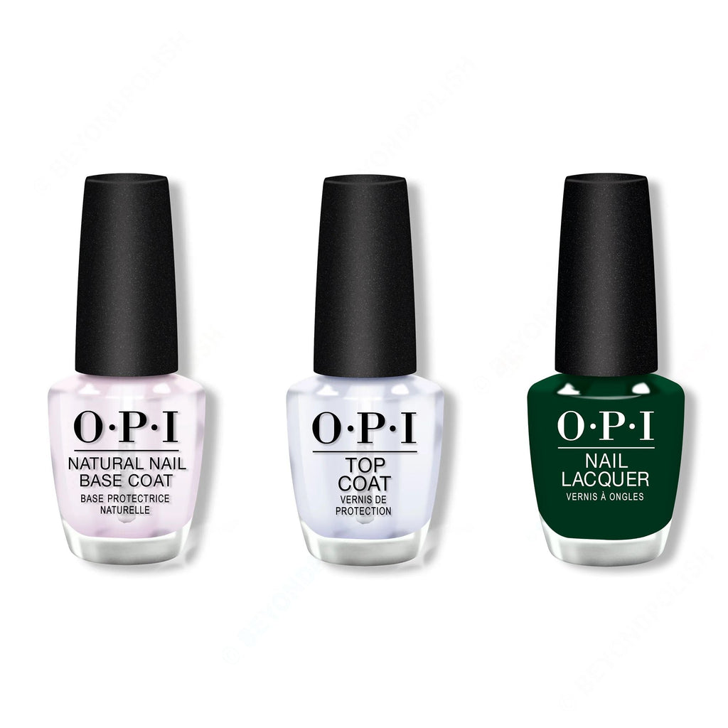 OPI - Nail Lacquer Combo - Base, Top & Midnight Snacc - Professional Care