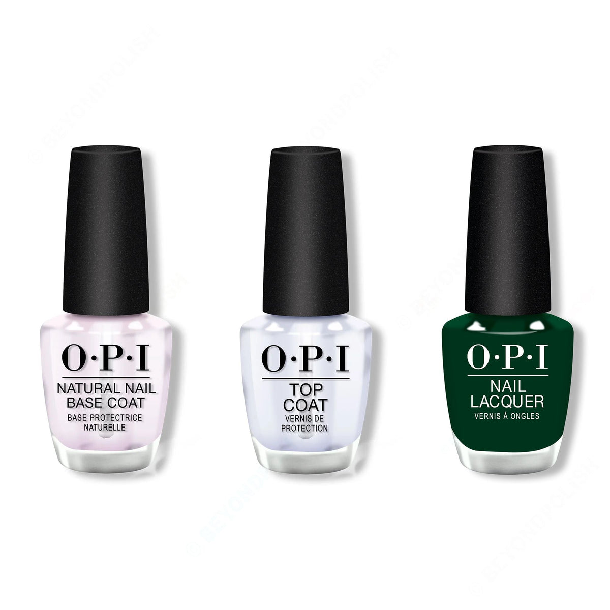 OPI - Nail Lacquer Combo - Base, Top & Midnight Snacc - Professional Care