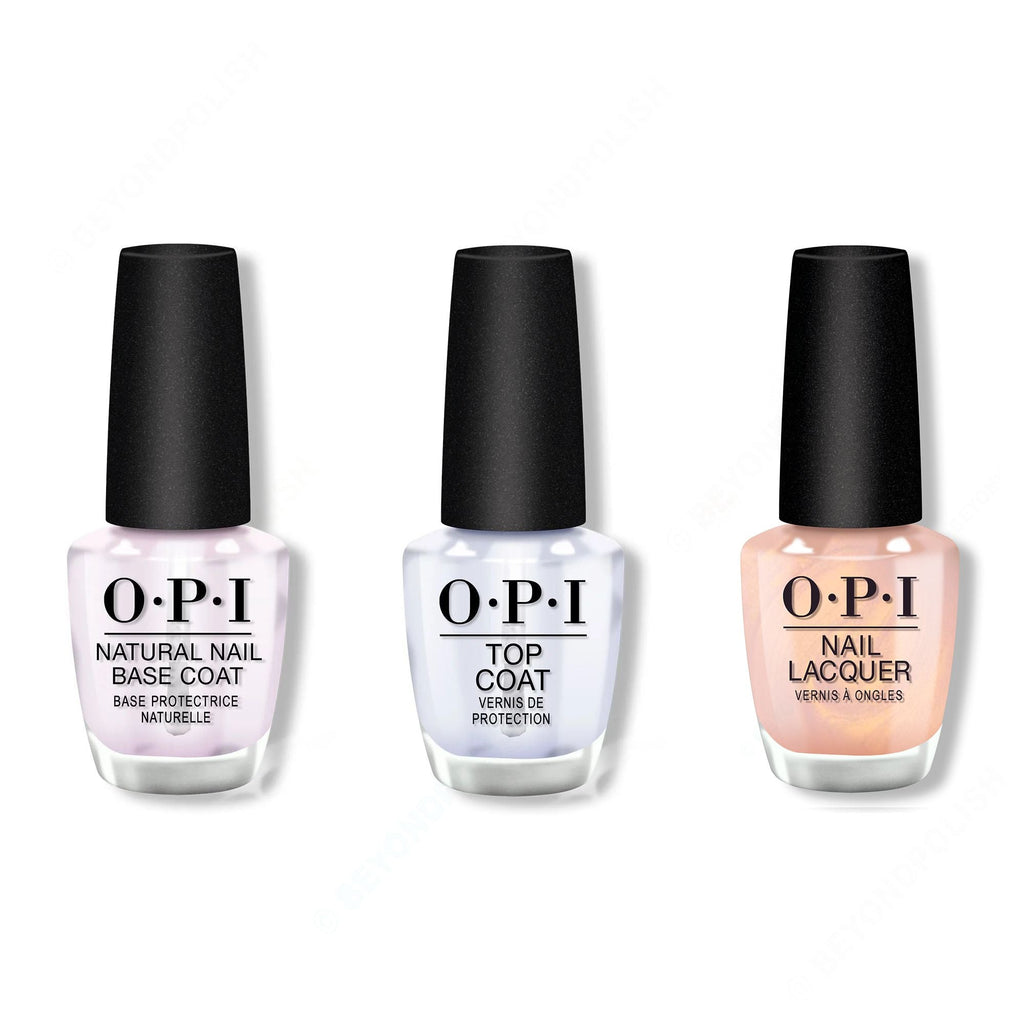 OPI - Nail Lacquer Combo - Base, Top & Mirror, Mirror on the Awe - Professional Care