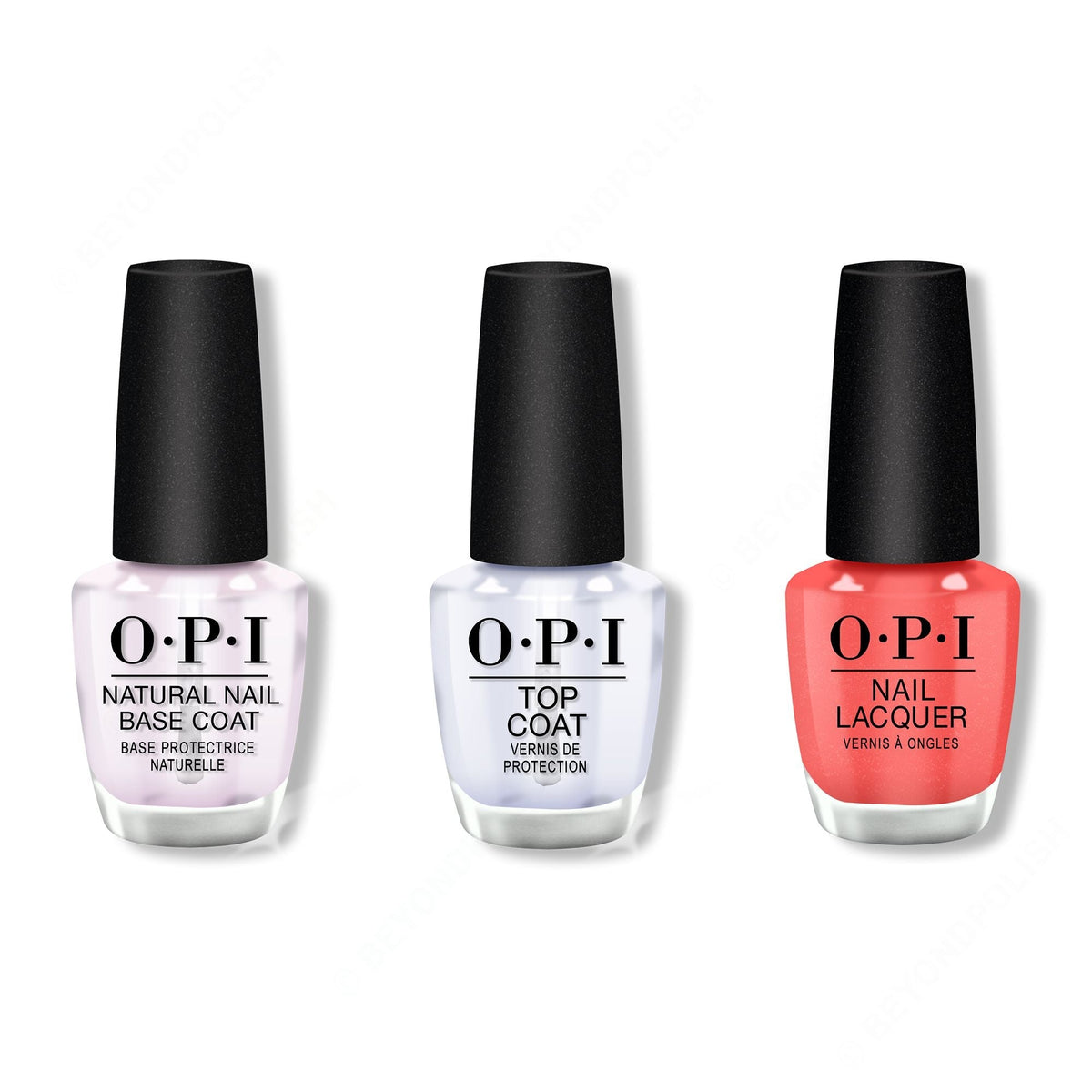 OPI - Nail Lacquer Combo - Base, Top & My Address is Hollywood