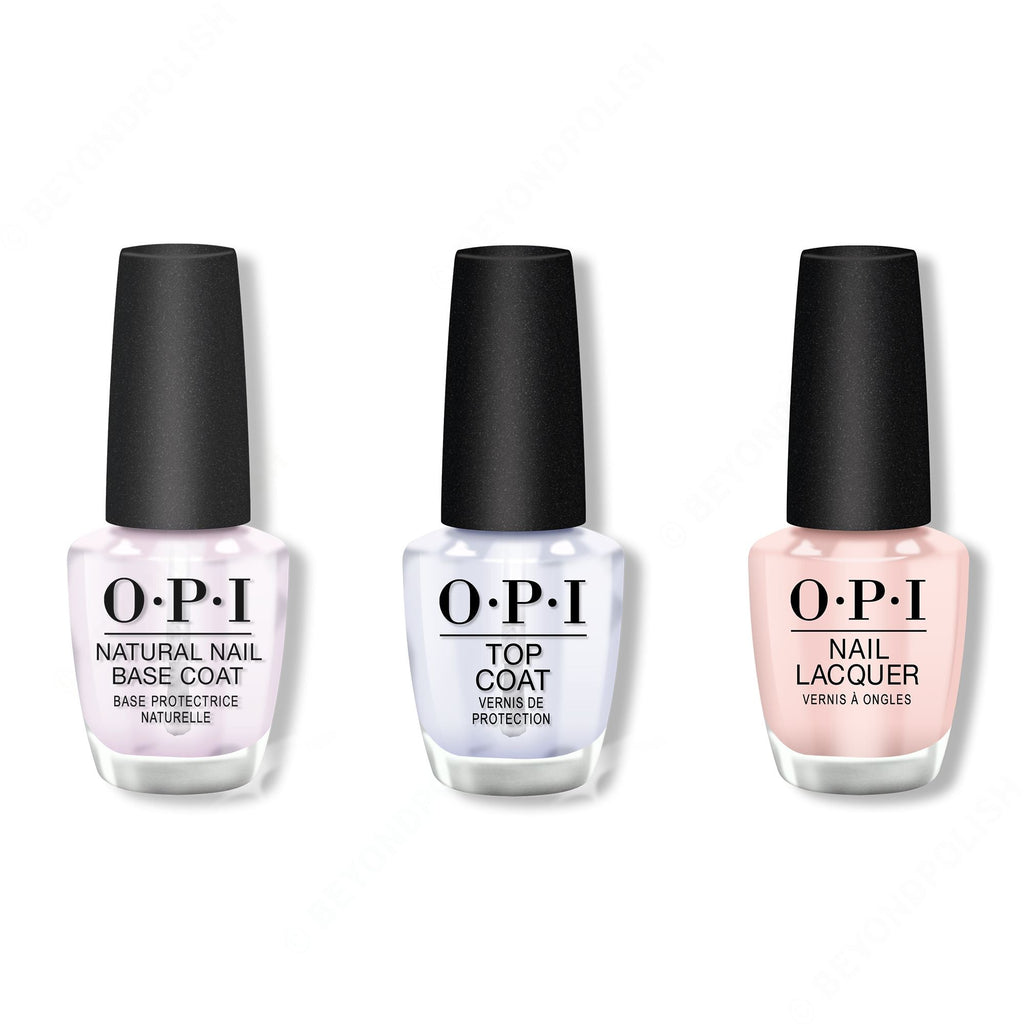 OPI - Nail Lacquer Combo - Base, Top & My Very First Knockwurst 0.5 oz - Professional Care