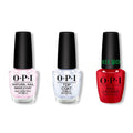 OPI - Nail Lacquer Combo - Base, Top & Nessa-Ist Rose - Professional Care