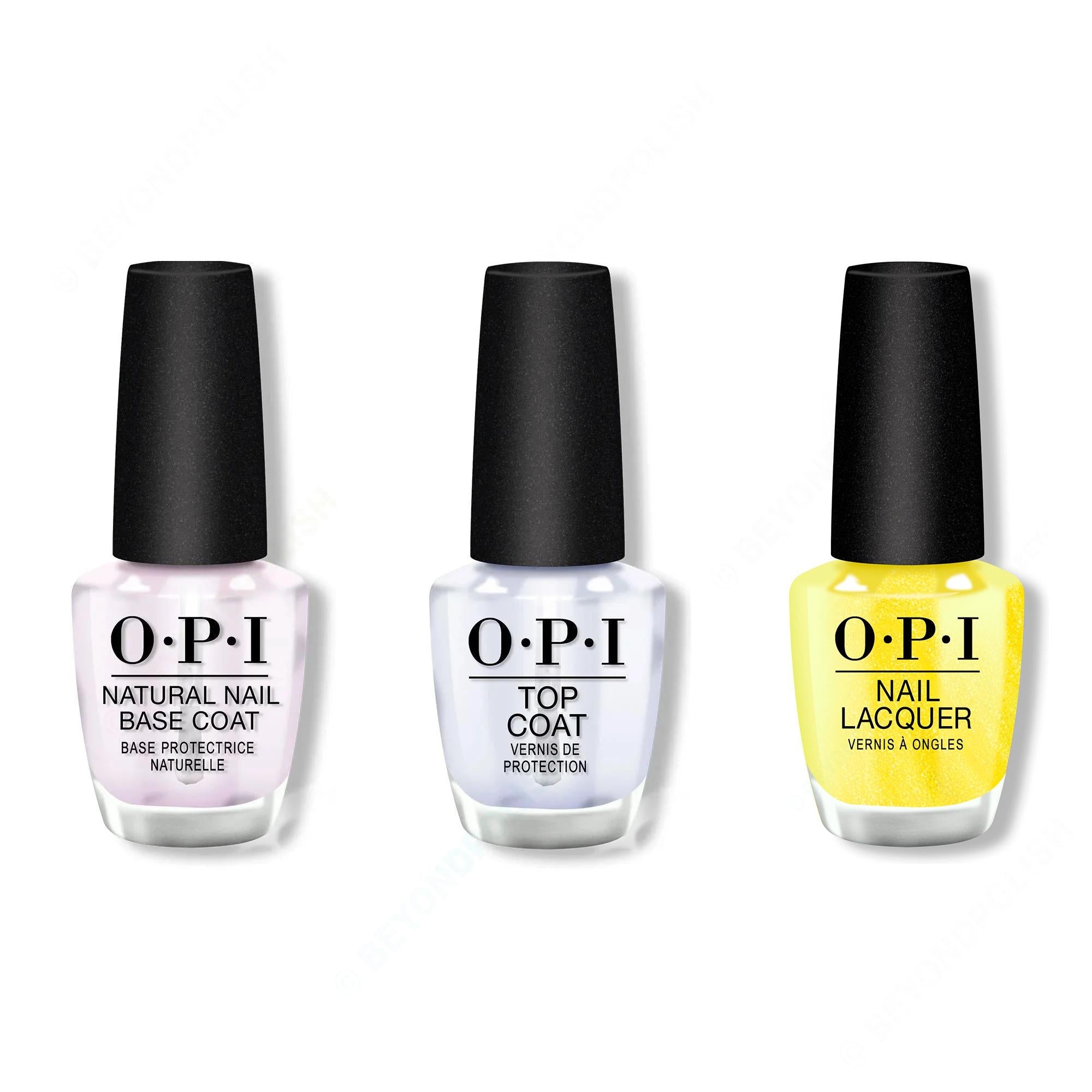 OPI - Nail Lacquer Combo - Base, Top & Paintin' on Sunshine! - Professional Care